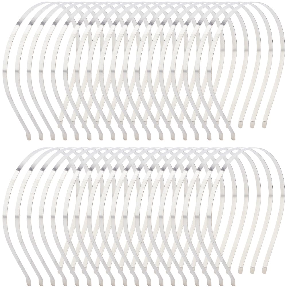 36 fasce per capelli in metallo liscio in ferro 6 mm di larghezza bianco superficie lucidata fai da te per uomo e donna accessori per capelli fai da te platino
