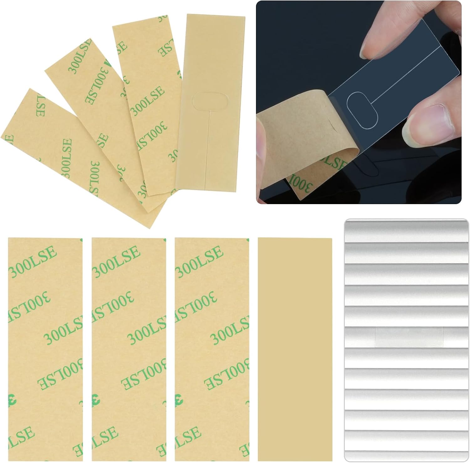 8 Vertical Blind Repair Tabs, Horizontal Blinds Repair Kit for Replacement Slats & Parts, 4 with String Holes, 4 Without (1IN)