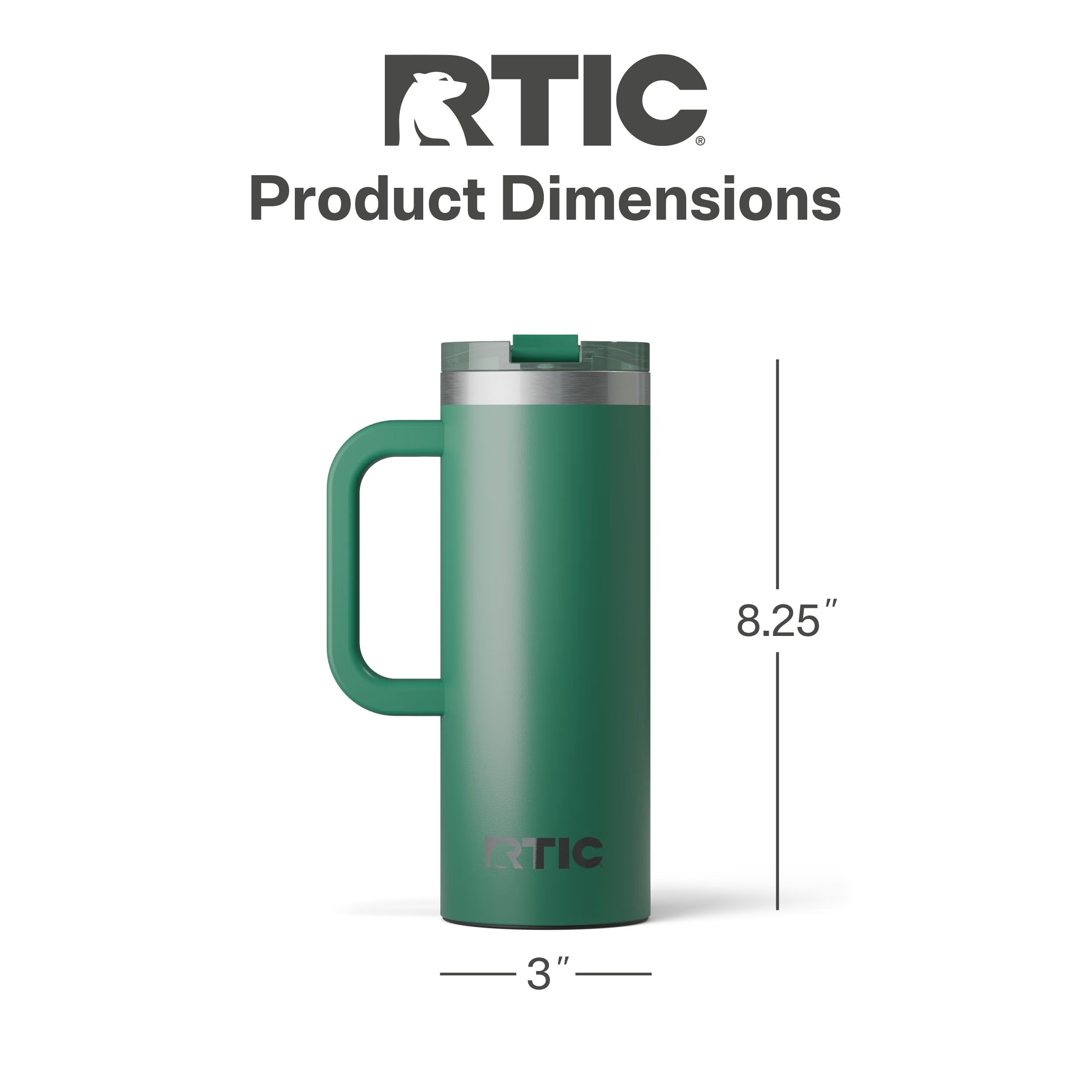 Amazon.com: RTIC 20oz Road Trip Travel Mug with Lid and Handle