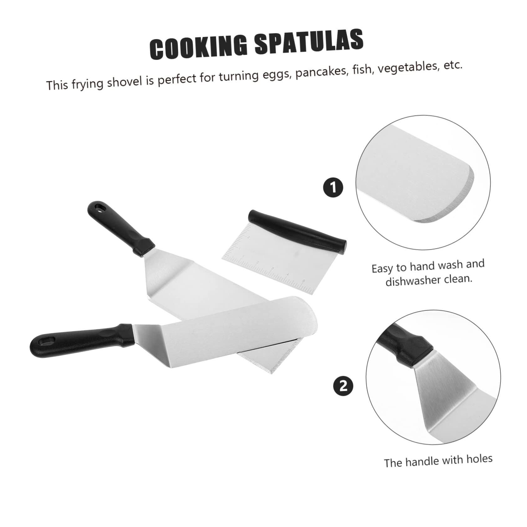 Espátula de Cocina de Acero Inoxidable y Pp, 1 Juego