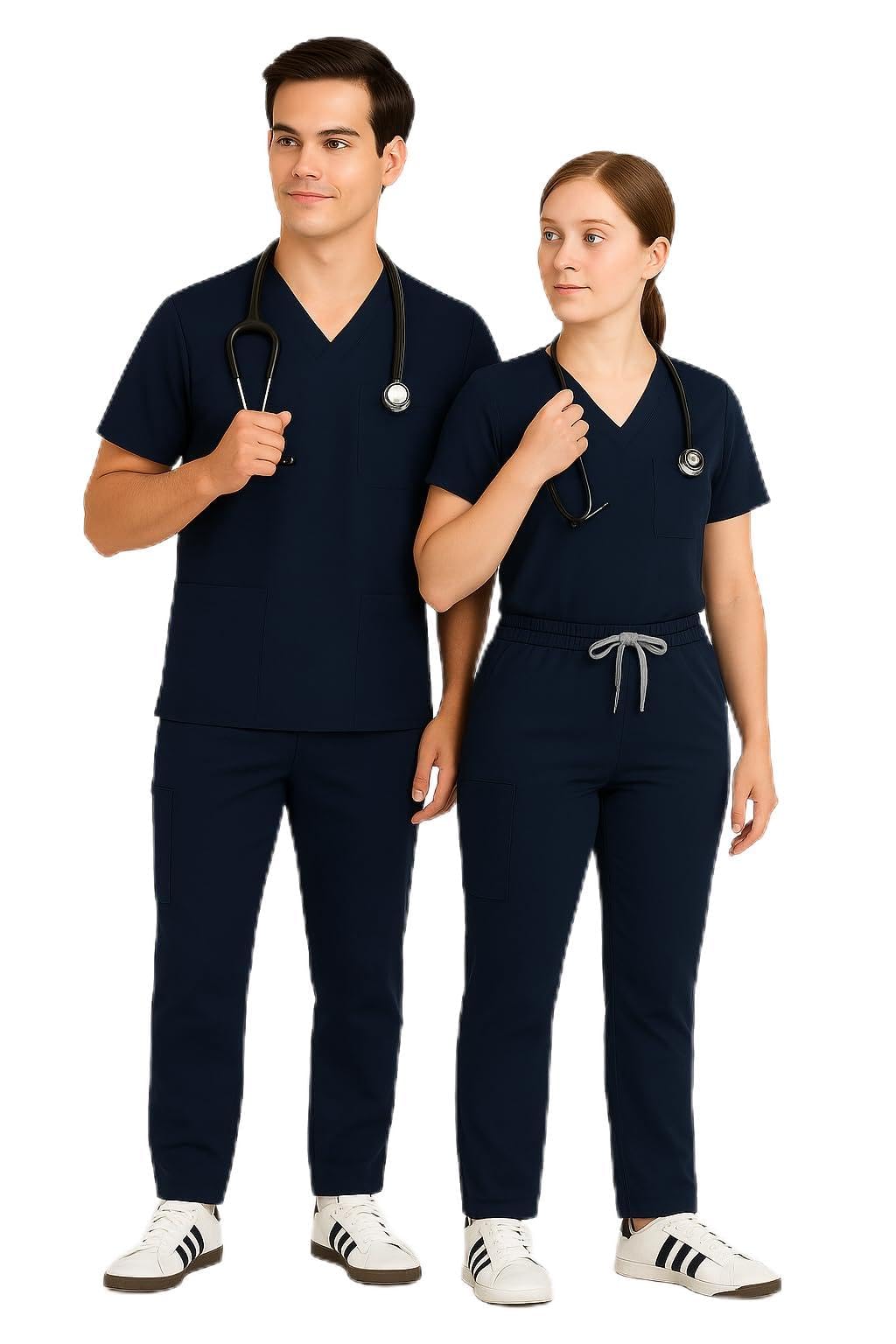Unisex-Krankenhaus-Kasack, Stretch-Oberteil und Hose mit V-Ausschnitt für Männer und Frauen, Zahnmedizinische Uniform für Krankenschwestern und Ärzte