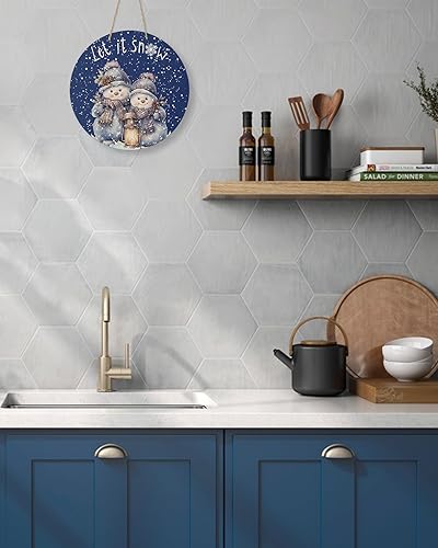 Miniatura 5 de Letrero de bienvenida para decoración de puerta delantera, corona de 10 pulgadas, decoración navideña para porche, jardín, inauguración de la casa,