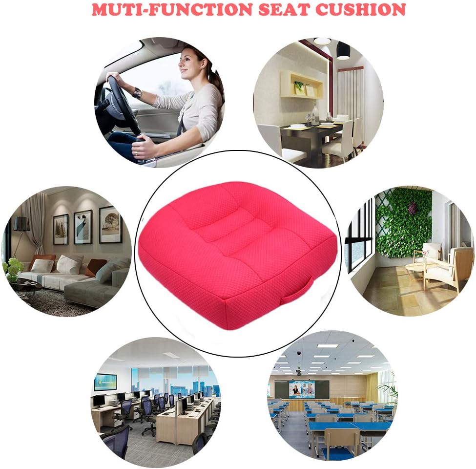 ZODIFEVI Car Booster Seat Cushion Driver Posture Cushion Heightening Height Boost Mat Portable Car Seat Pad Ideal for Office, Home (Black) : Automotive
