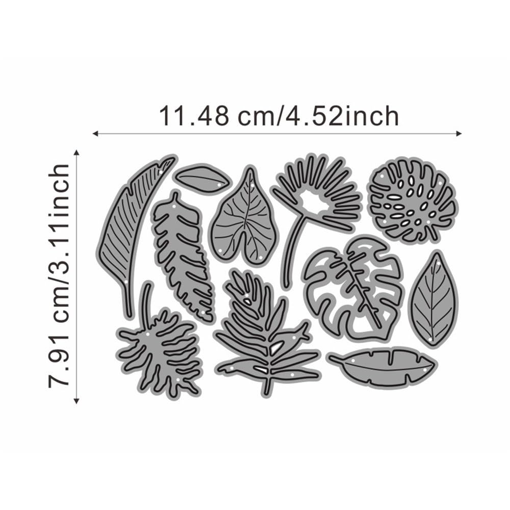 Matrice De Découpe Forme Palmier/Noix De Coco - Outil DIY Pour Scrapbooking, Cartes, Décorations Thème Plage - Taille 12x9 Cm
