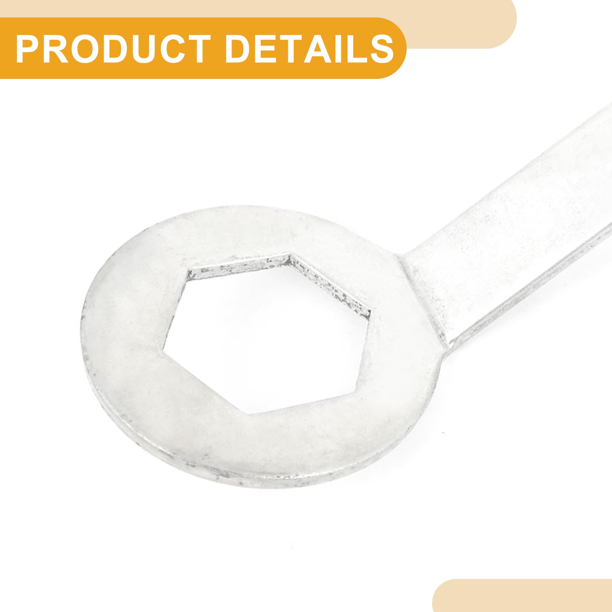 Partuto 1 Pcs Universal Hex Wrench Hexagon Spanner - Metal Silver Tone - Image 4
