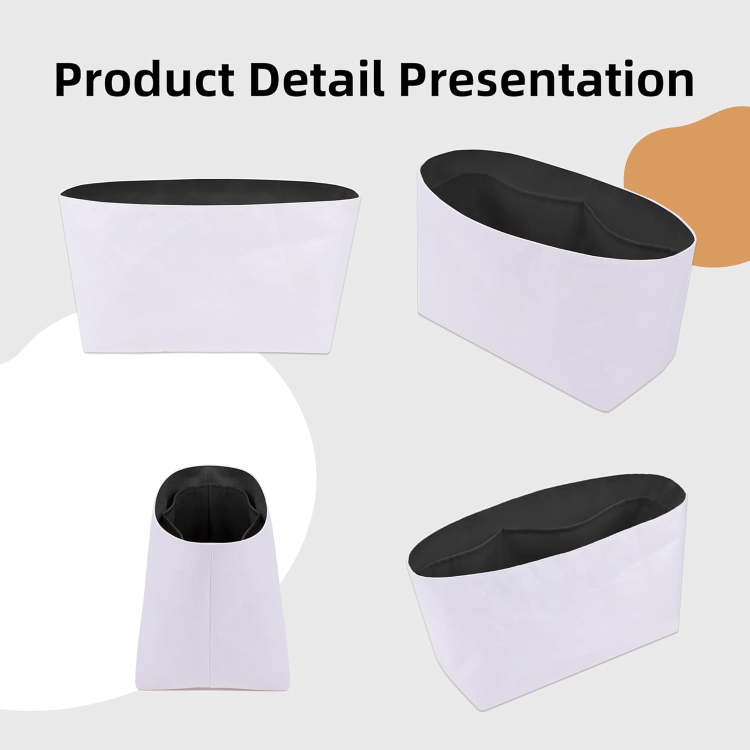 DGAZ Lightweight Purse Organizer Insert for Longchamp Le Pliage Original Series Bag,silk and DupontPaper handbag inner for Luxury Bags(Black,LE PLIAGE S（Handle height: about 9 cm）)