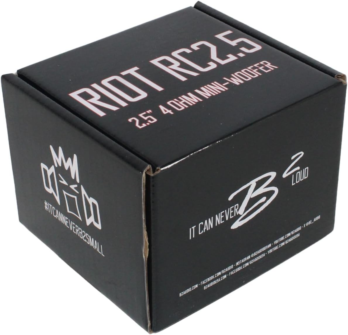 B2 Audio RIOT 2.5 Mini Woofer packaging