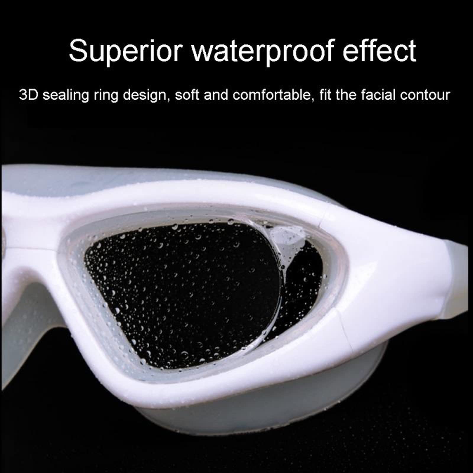JINGYAN Okulary pływackie Swimming Goggles Men Women Teens Waterproof Swim Transparent Anti-fog Glasses Accessories