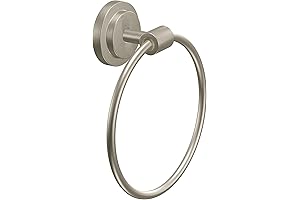 Moen Iso Collection DN0786BN Brushed Nickel Bathroom Hand Towel Ring