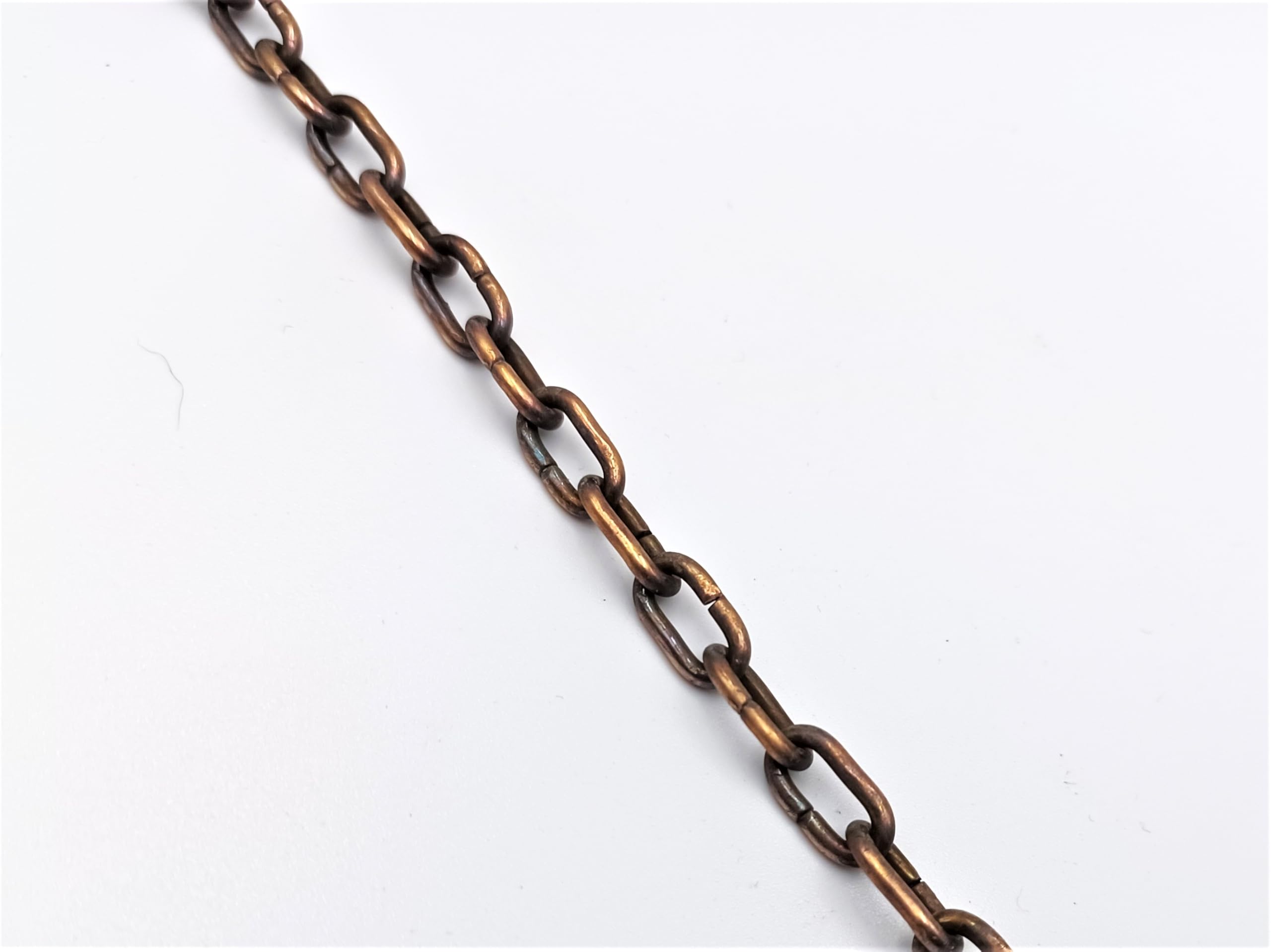 Chain Small Link 6kg Max Weight Loading - Choice of Finishes - Sold by The Metre - Please Check The Internal Link Dimensions in Listing to Ensure it is Suitable for Your Fittings (Antique Brass)