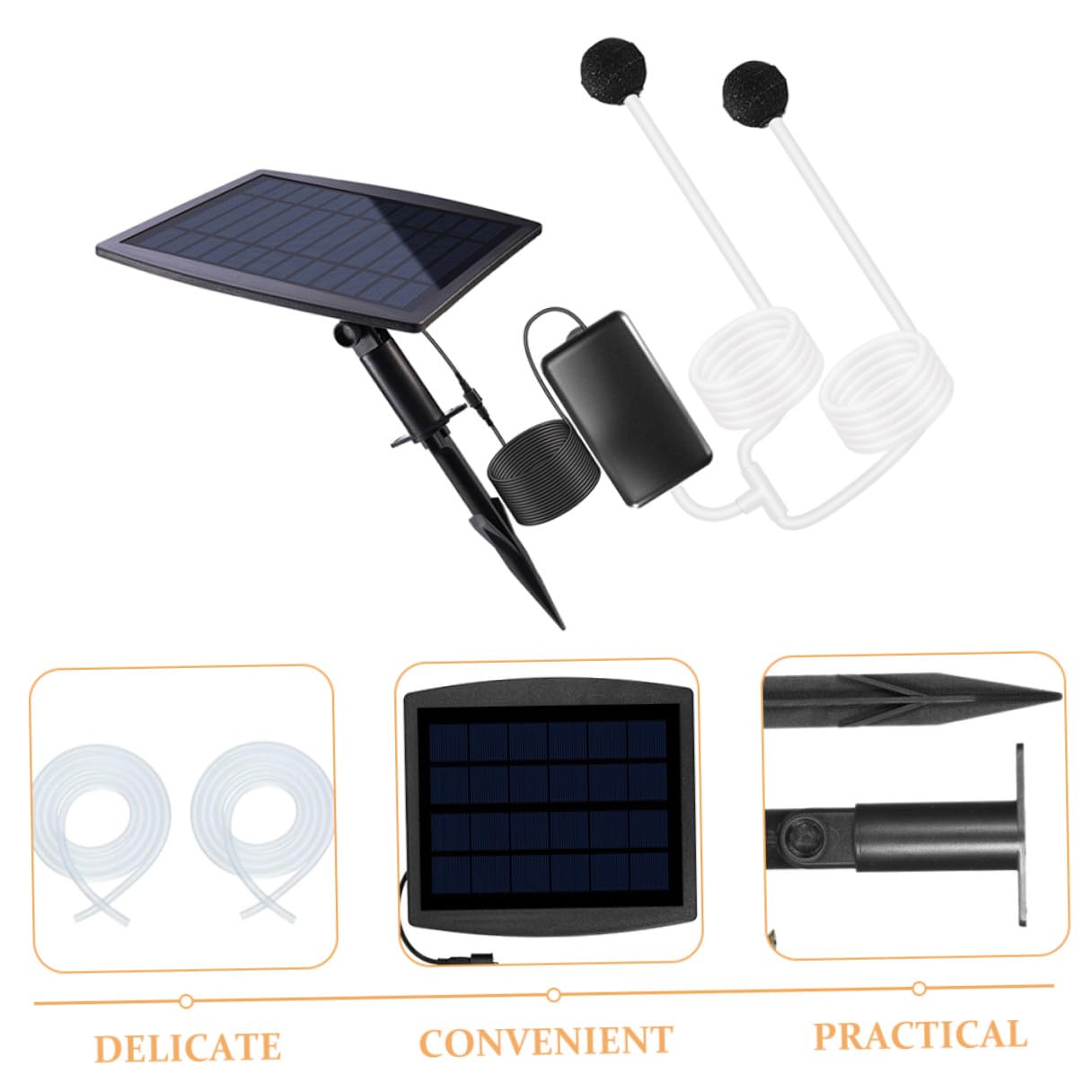Happyyami Pompa Di Ad Energia Solare Portatile Silenziosa Per Acquari Da Esterno