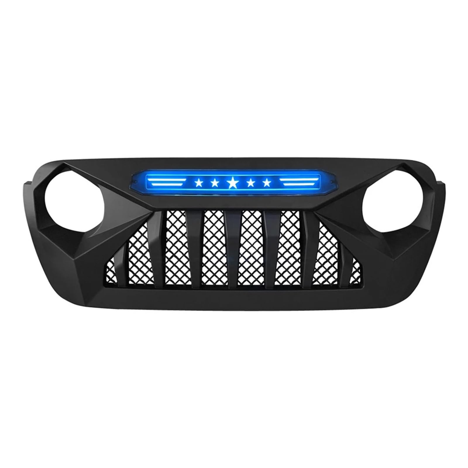 daili store Offroad Bumper Grille With Light LED Factory Front Grille Mesh Grill Racing Grills Compatible With Jeep Compatible With Wrangler JL Compatible With Gladiator JT 2018-2023
