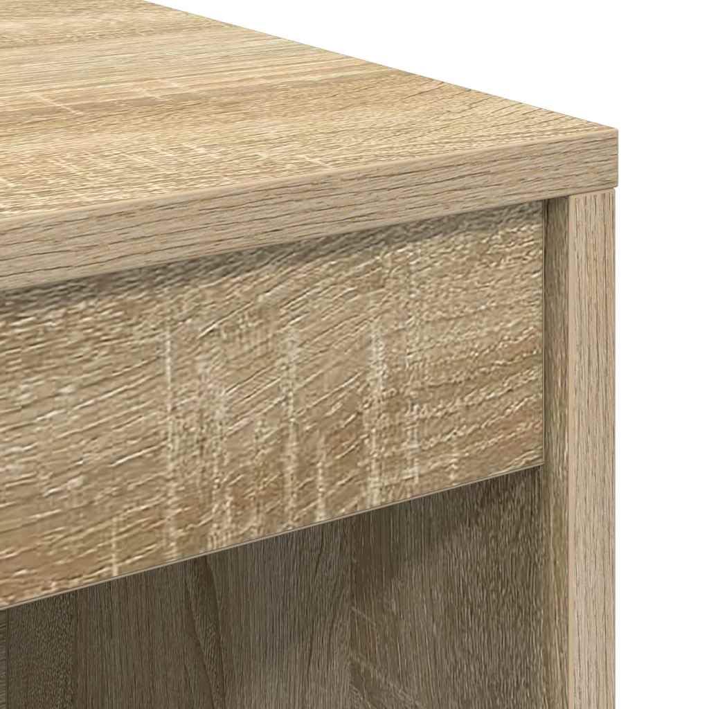 Scrivania compatta in rovere Sonoma, 80 x 40 x 76 cm, in legno con struttura stabile, per casa, ufficio, studio e studio, postazione di lavoro funzionale