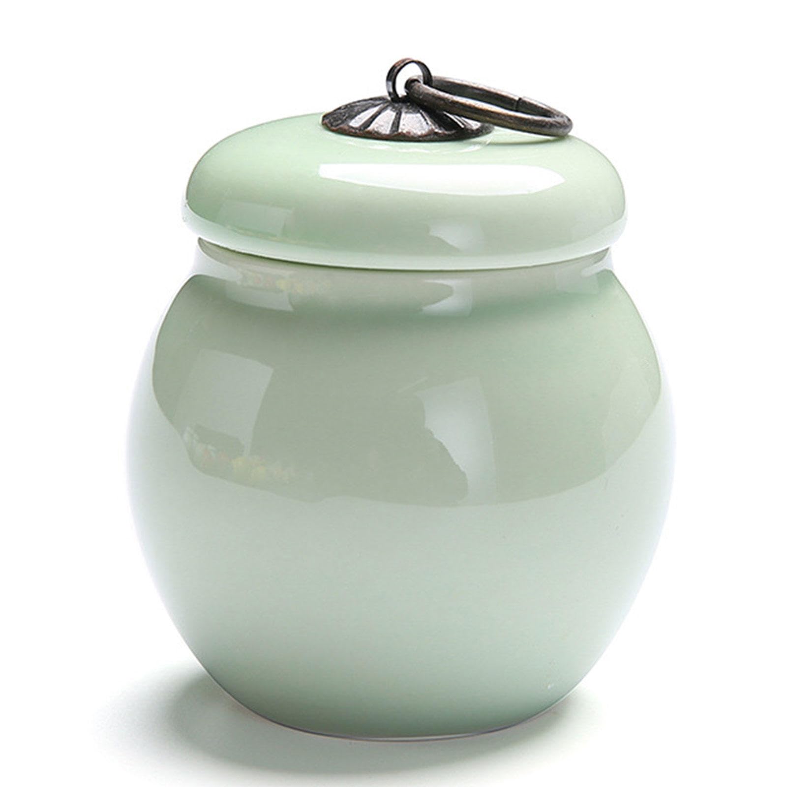 Urn, Beautifully Handmade Ceramic, Cremation Urn for Sharing Adult or Baby Urns for Ashes, Pet(Green)