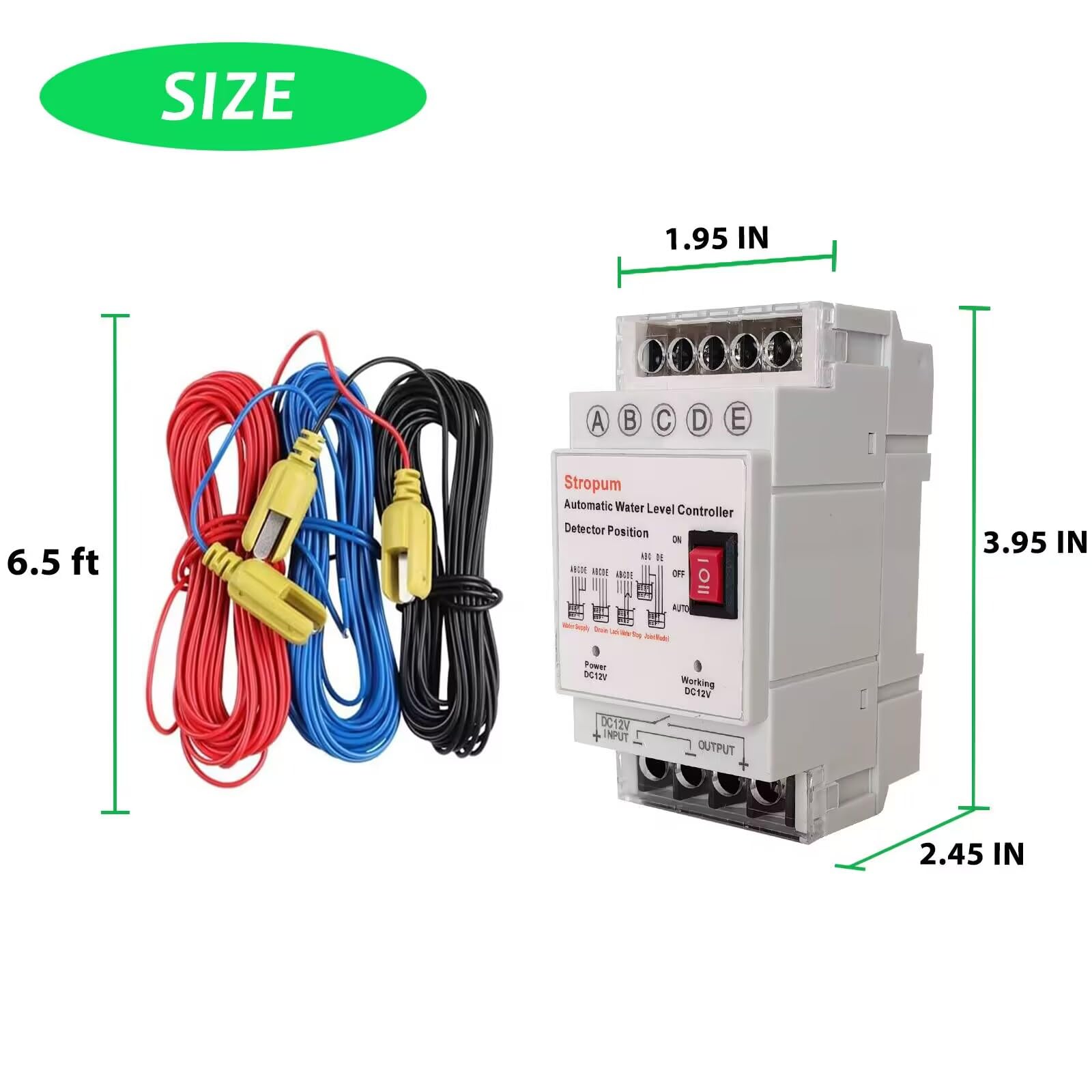 DC 12 V automatyczny regulator poziomu wody AC czujnik poziomu cieczy detektor pompy przełącznik pływakowy przekaźnik sterujący z detektorem 2 m GL-2