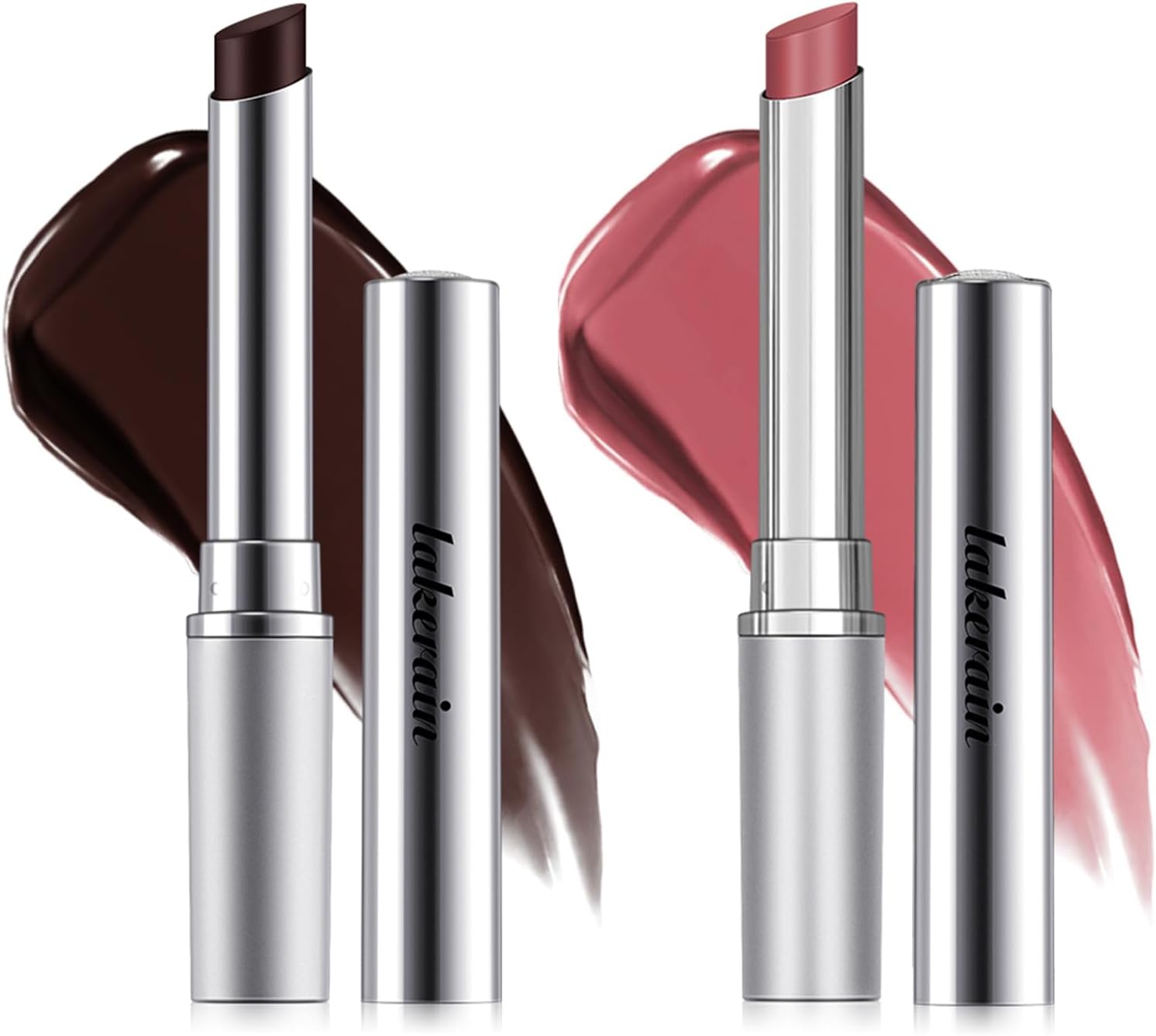 2PCS Honey Lipstick Tinted Lip Balm - Sheer Hydrating Lipstick for All Skin Tones - Moisturizing Lip Color, Nourishing Lip Balm with a Hint of Natural Black Cherry Tint (Black & Pink)