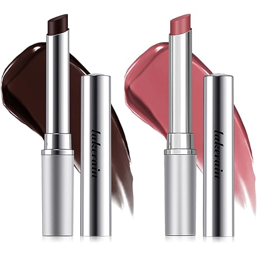 2PCS Honey Lipstick Tinted Lip Balm - Sheer Hydrating Lipstick for All Skin Tones - Moisturizing Lip Color, Nourishing Lip Balm with a Hint of Natural Black Cherry Tint (Black & Pink)