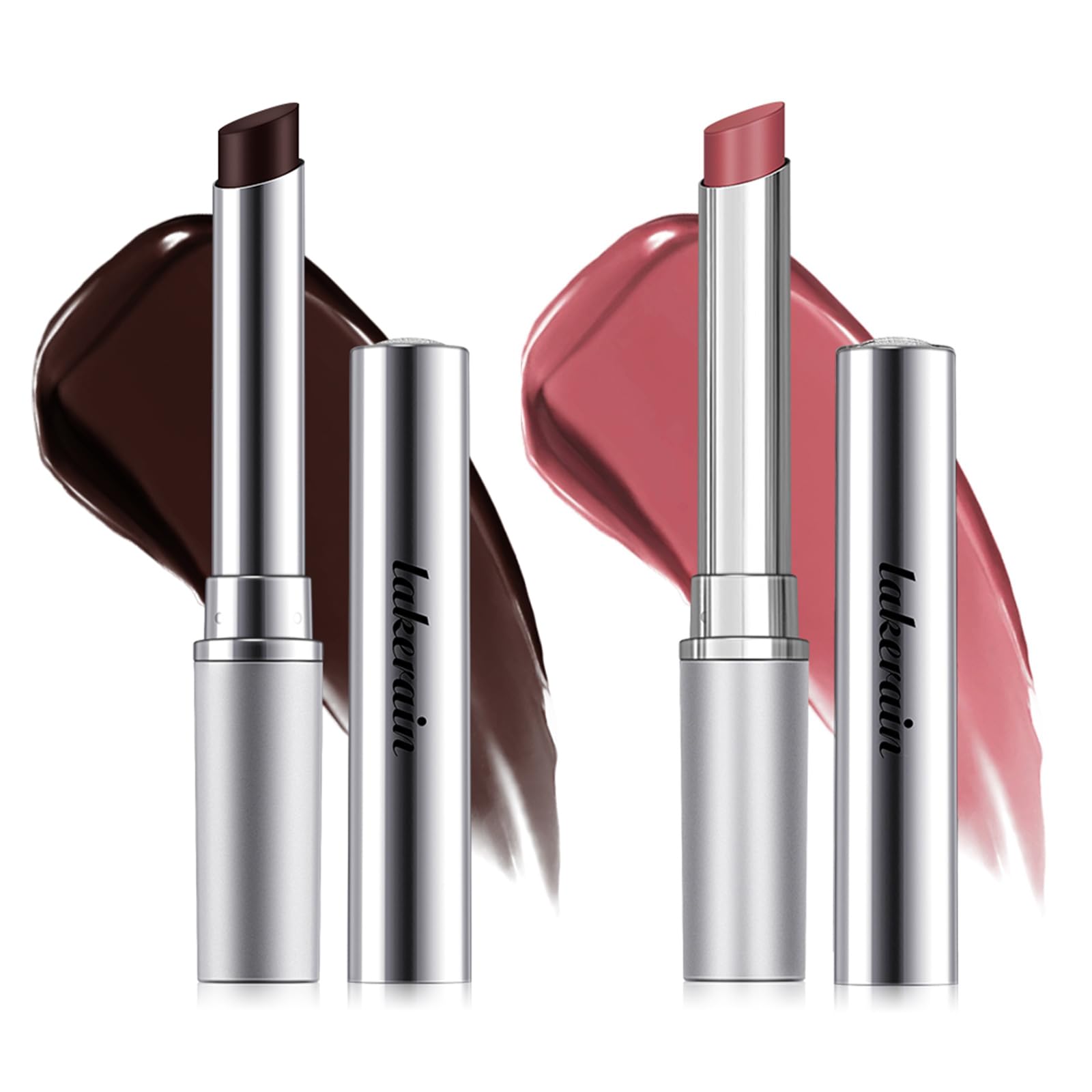 2PCS Honey Lipstick Tinted Lip Balm - Sheer Hydrating Lipstick for All Skin Tones - Moisturizing Lip Color, Nourishing Lip Balm with a Hint of Natural Black Cherry Tint (Black & Pink)