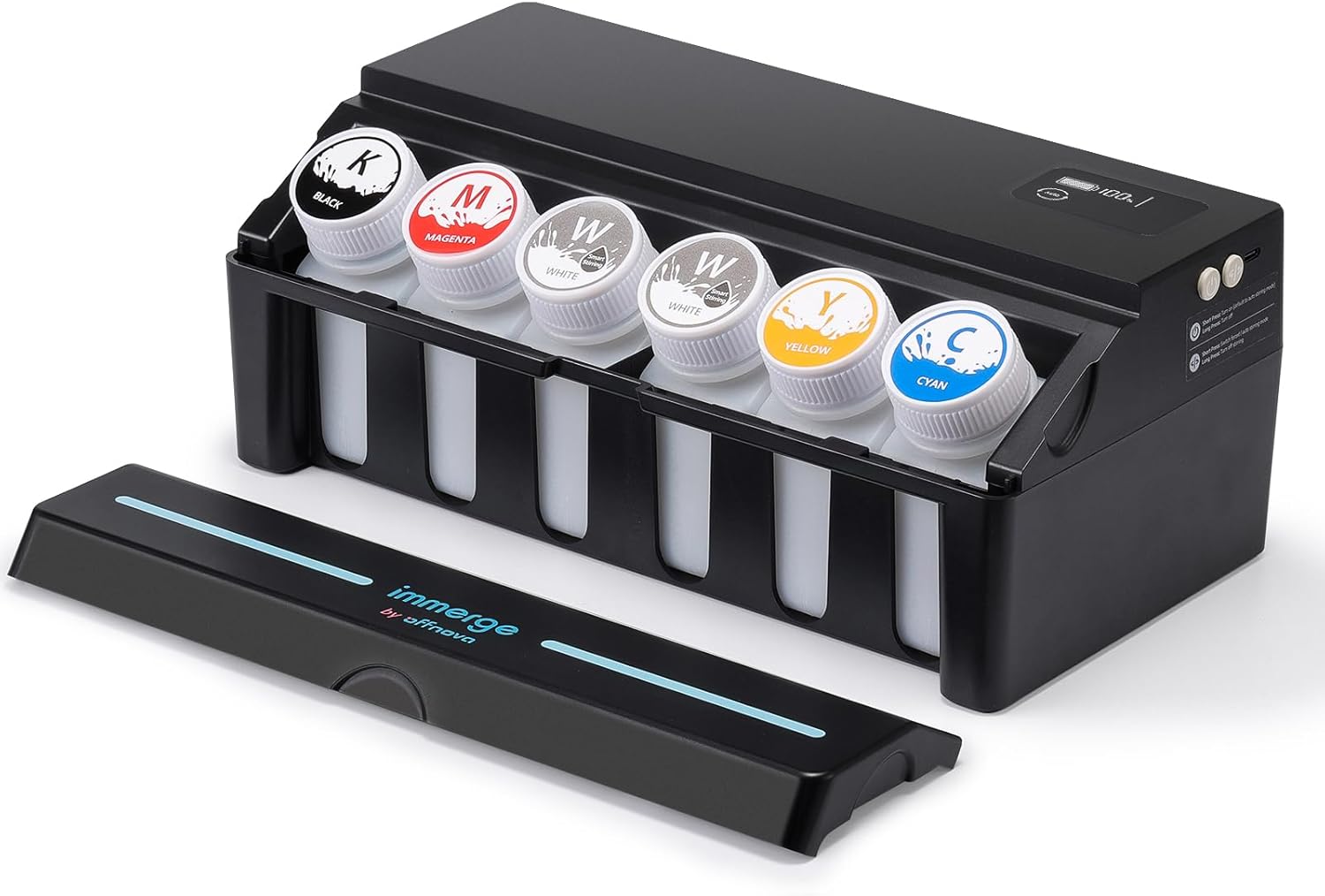 OFFNOVA Immerge CISS DTF with Digital Display, White Ink Circulation System, Extension CISS Ink Tube and Waste Ink Tank/Collector for ET8550 ET8500 L1800 L800 L805 DTF Printer, Black