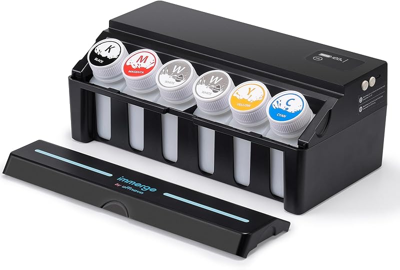 OFFNOVA Immerge CISS DTF with Digital Display, White Ink Circulation System, Extension CISS Ink Tube and Waste Ink Tank/Collector for ET8550 ET8500 L1800 L800 L805 DTF Printer, Black