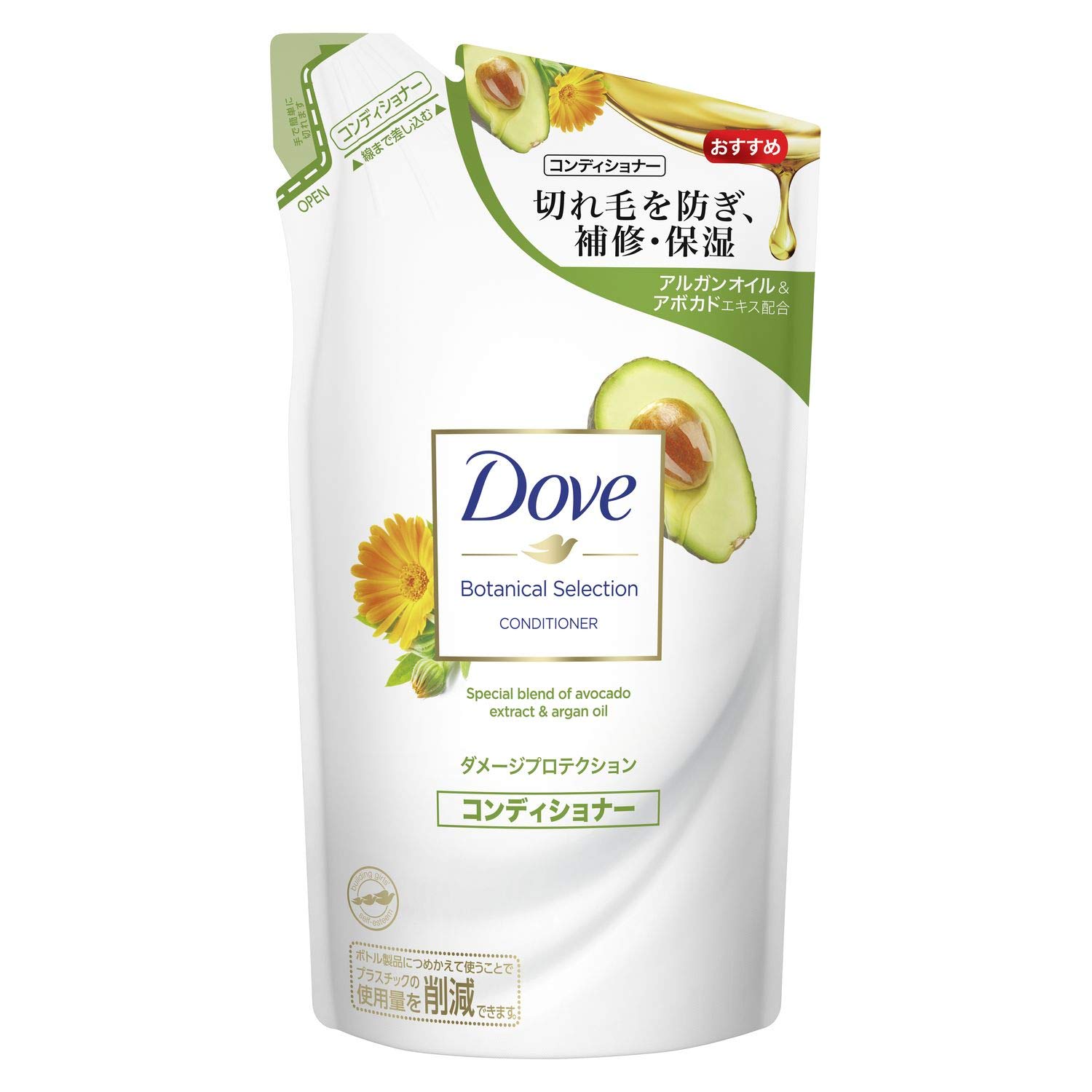 Dove ダヴ ボタニカルセレクション ダメージプロテクション コンディショナー つめかえ用 350g