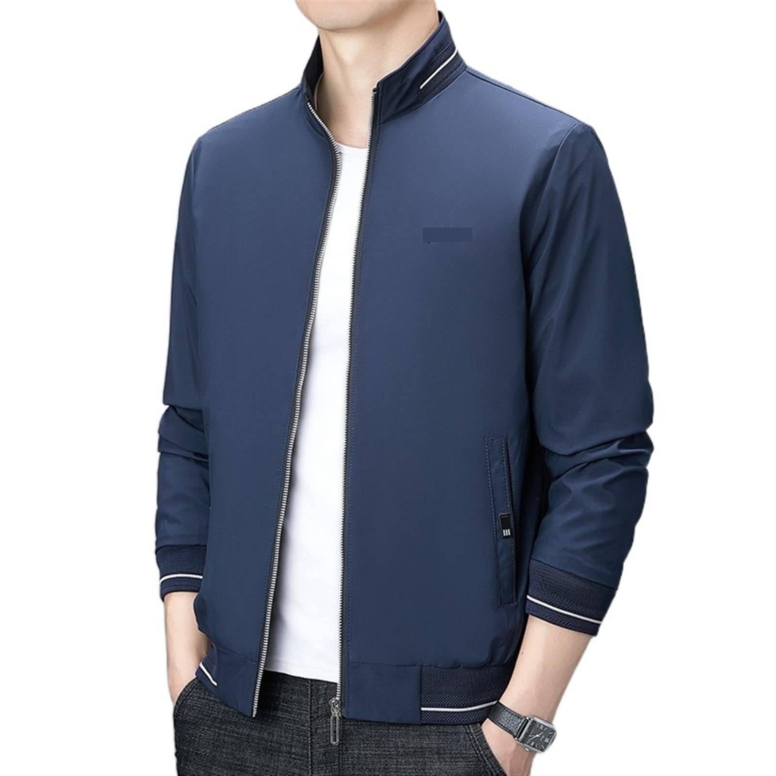 ZUMLED Down Puffer Jacket Men, Plus size bomber jacket Jacket Coat Autumn Coat Casual Slim Outer Clothes large coat men (Color : Hortel�, Size : L)