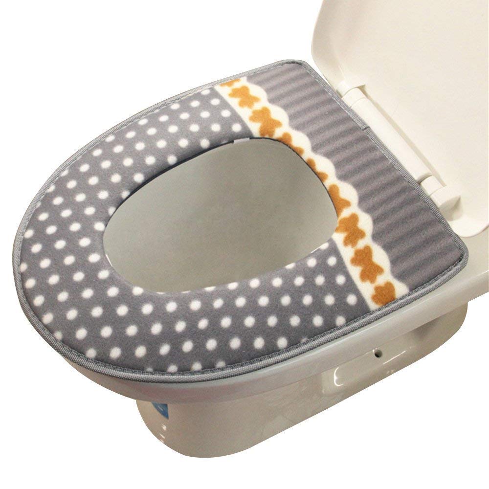 Akiba store Toilet Seat Cover Pads, Washable Toilet Seat Cushion Mat Winter Washable Toilet Seat Lid Cover Pads, Cleaning Comfortable
