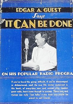 Hardcover Edgar A. Guest Says It Can Be Done Book