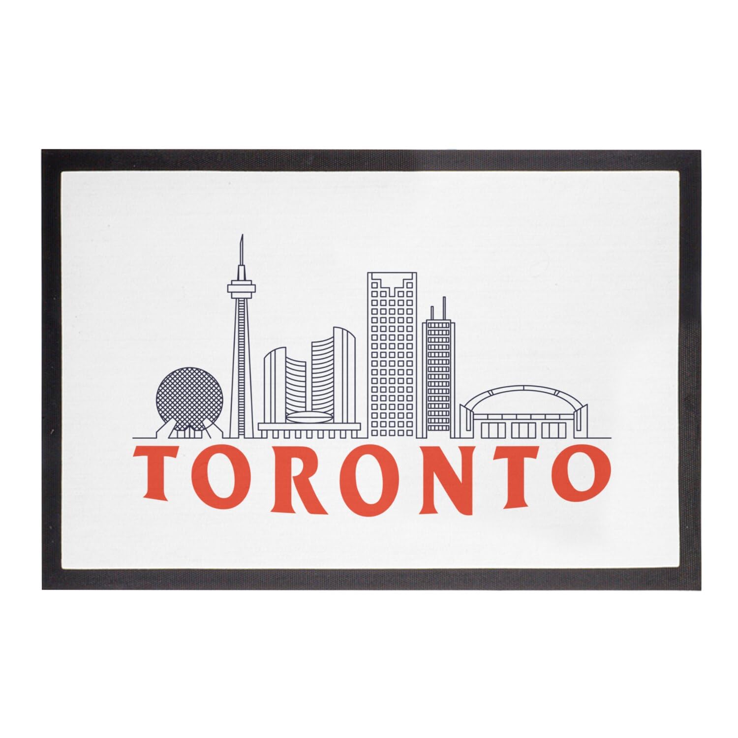 Paillasson Blanc antipoussière Toronto tapis entrée thème Canada 75x50