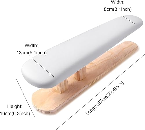Miniatura 2 de Tabla de planchar de manga larga acolchada mejorada, mangas y sastre de pecho, tabla de planchar de manga portátil con base de madera para planchar