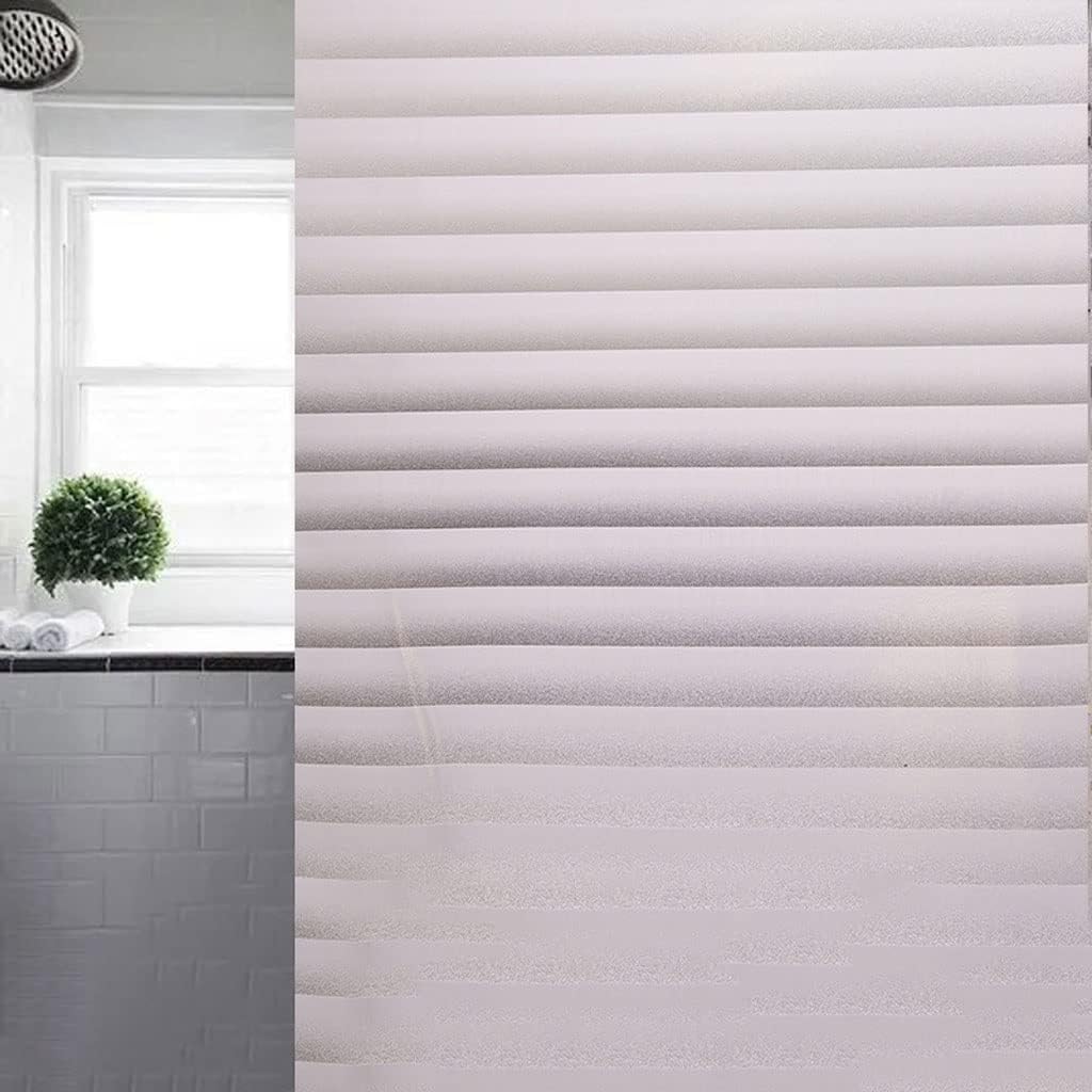 Window Privacy Film Window Film Imitation Blinds Electrostatic Frosted Glass Sticker Bathroom Bathroom Window Anti-peep Shading Heat Insulation Window Film Blackout Window Film Window Films (Color :