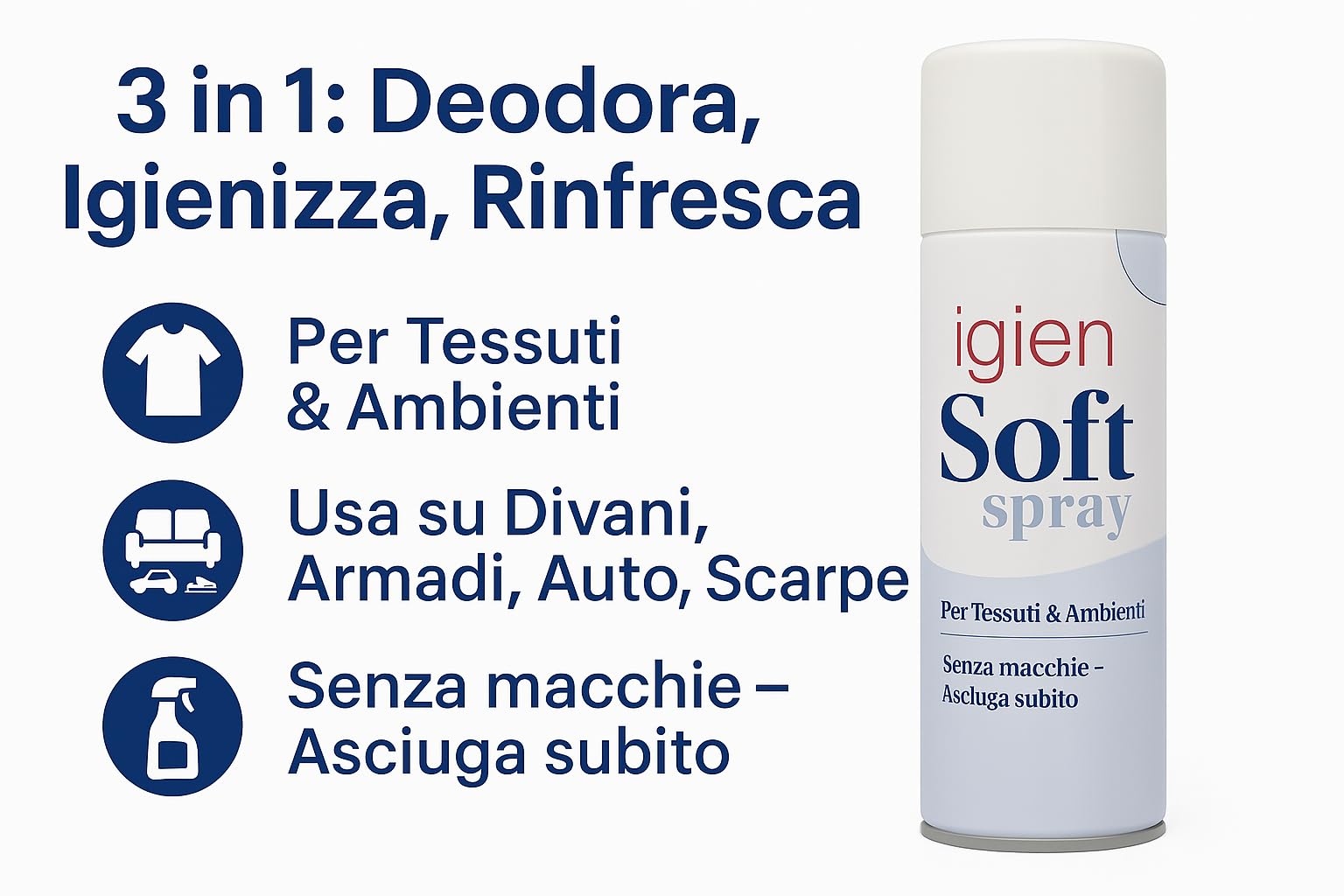 HOME PRO - Tris Deo Désinfectant Tissus et Environnements 3 x 400 ml - Spray Désodorisant Désodorisant Désodorisant pour vêtements, armoires, chaussures, voitures, rideaux, maison - Sauvegardeuses à