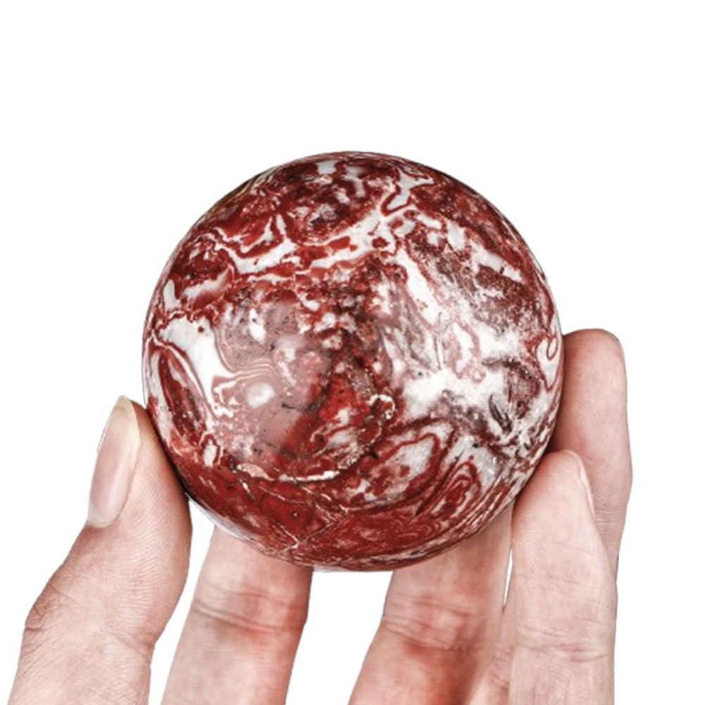 AUOQKQUT Crystal Agate Ball with Stand Decorative Stone Sphere Sculpture Figurine for Fengshui Decoation,50~60mm