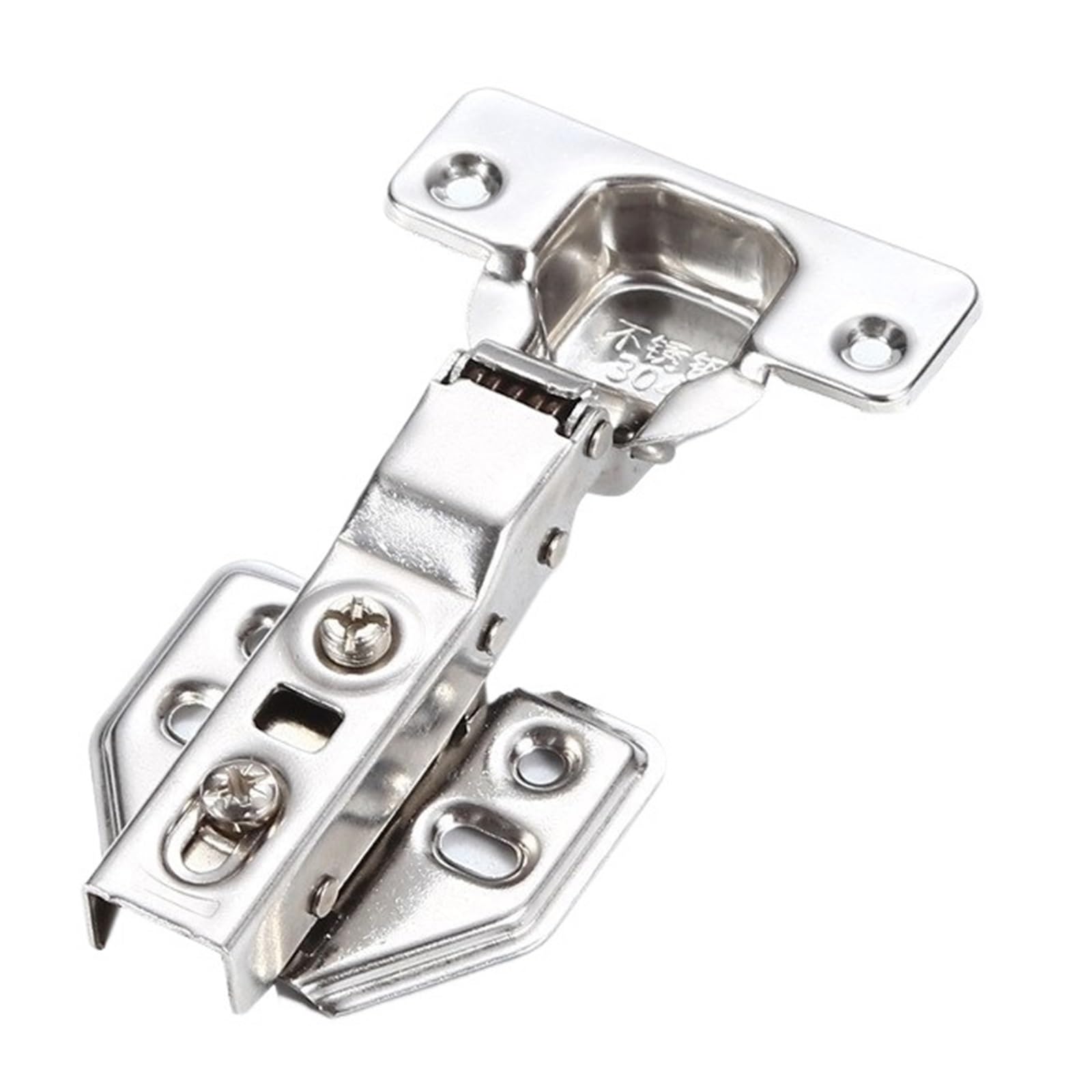 Kdhcvkz Half-Overlay 4Pcs Hinge Stainless Steel Cabinet Door Hinges(Half-Overlay)