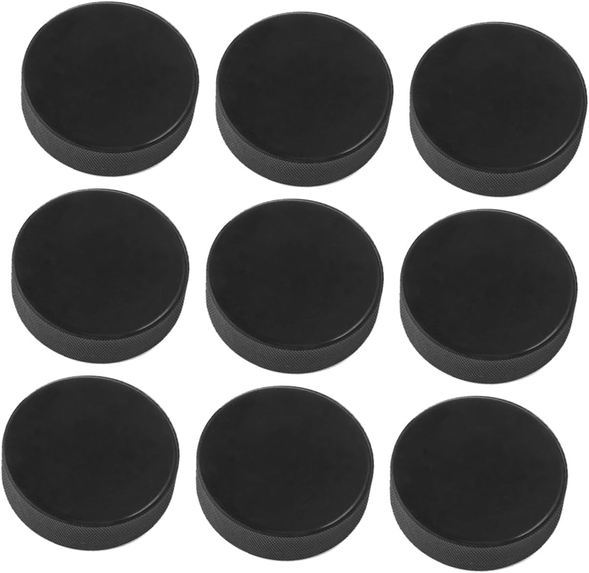 9pcs Ice Hockey Pucks for Training Official Regulation for Boys and Girls and Adults Smooth Surface for Enhanced Stick Handling and Passing Ice Rinks