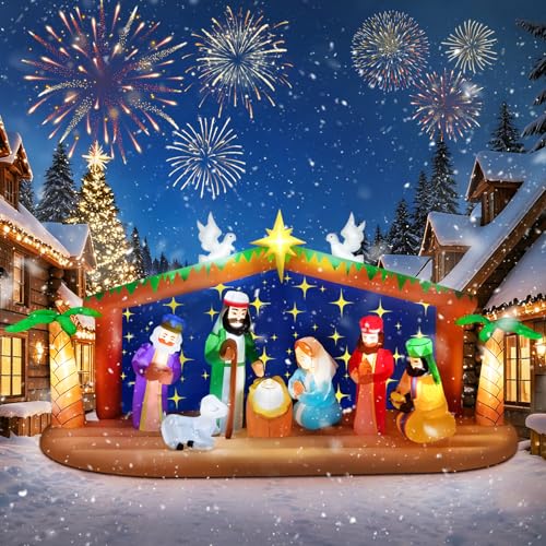 Kalolary 12FT Long Christmas Inflatable Nativity...