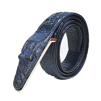 Men Alligator Crocodile Skin Imitation Cowhide Leather Alloy