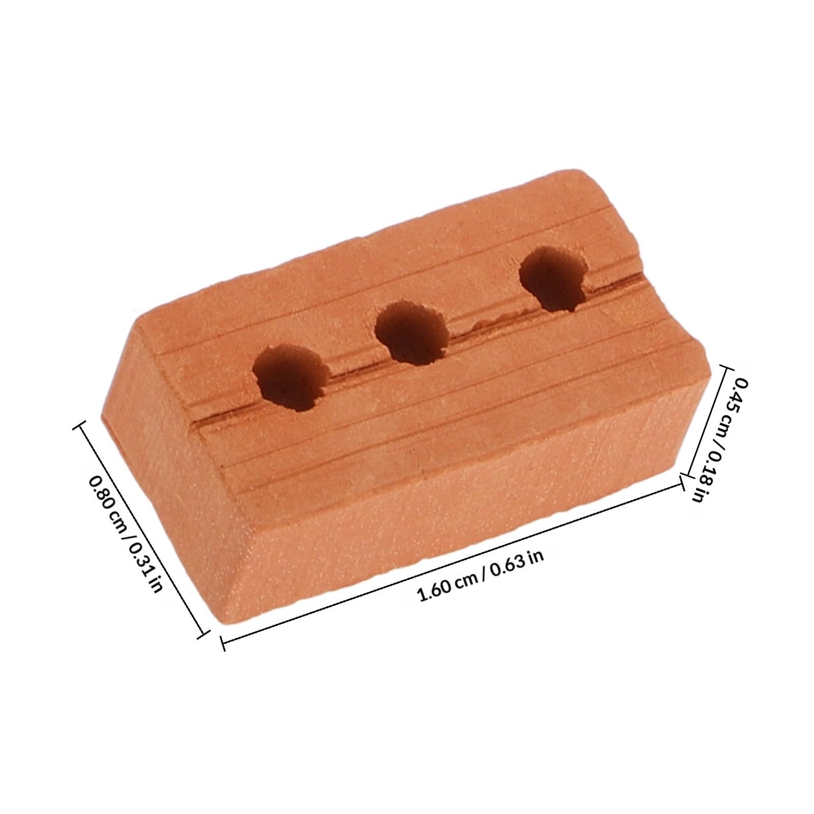 HASLED Lot de 50 mini briques en argile - Mini briques de simulation rouges - Pour modélisme, diorama et décoration de jardin HASLED Lot de 50 mini briques en argile - Mini briques de simulation rouges - Pour modélisme, diorama et décoration de jardin