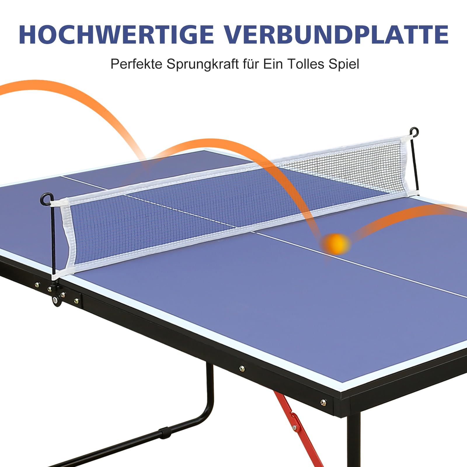 Table de ping-pong pliable 137 x 76 cm avec filet, raquettes et balles