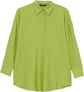 LC واكيكي بلوزة طويلة سادة كبيرة الحجم للنساء