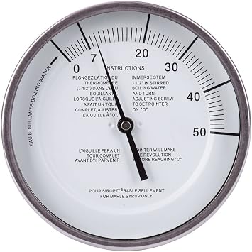Baker T5112MSSP Maple Syrup Stem Thermometer, 5" dial, 12" stem