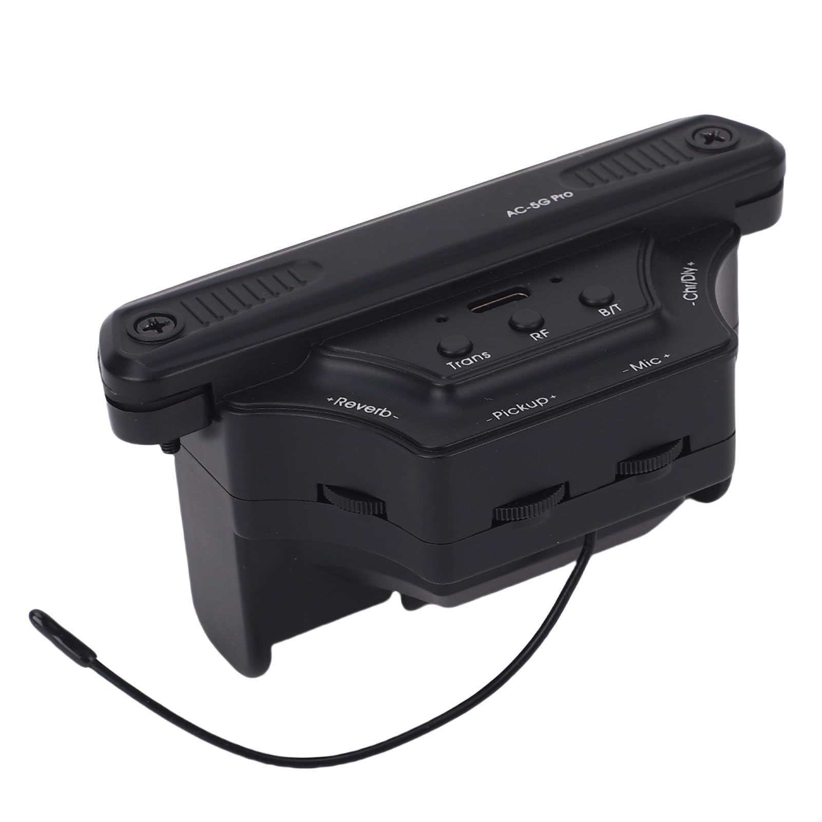 Tonabnehmer für Akustikgitarre, High-Fidelity-UHF-Bluetooth-Mikrofon für Live-Auftritte und Jam-Sessions, ABS-Material, 1 Einheit