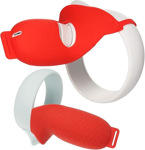Oculus Quest 2 VR Glasses Handle Silicone Cover Semi-Pack Anti-Slip and Anti-Fall Protection Accessories (red)