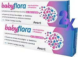 Kit 2X Babyflora.10g Avert– Suplemento com Probiótico e Prebiótico para Filhotes de Cães e Gatos