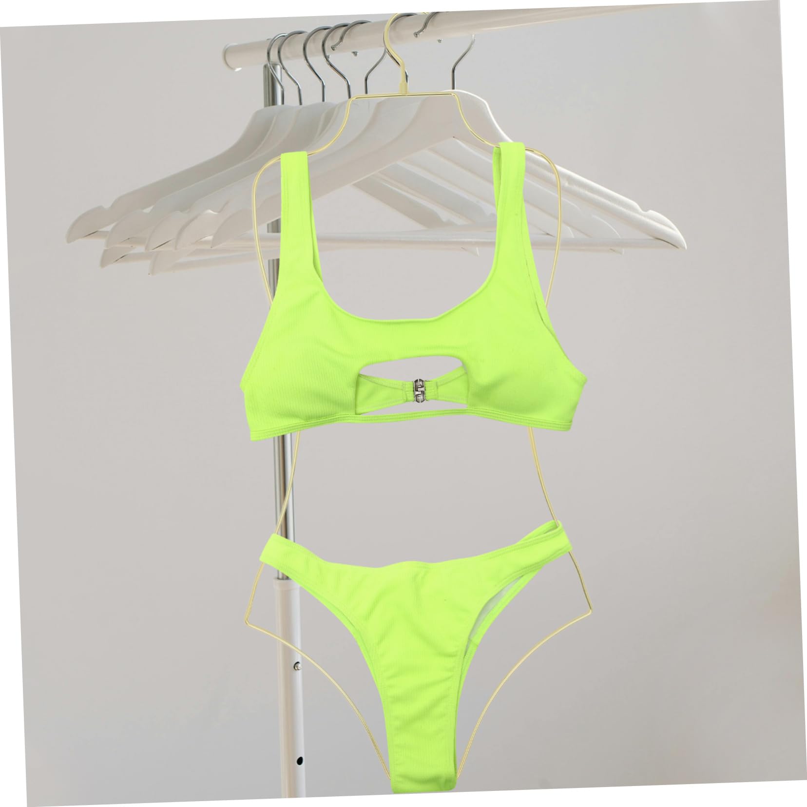Porta Grucce Salvaspazio per Costumi da Bagno e Bikini, Grucce Pieghevoli in Lega di Alluminio, 2 Pezzi, Riutilizzabili, per Esporre e Asciugare
