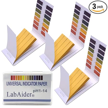 3 Pack pH.1-14 Test Paper Extensive Test Paper Litmus Test Paper 240 Strips pH Test with Storage Case for Saliva Urine Water Soil Testing Pet Food and Diet pH Monitoring (3 Pack with Storage Case)