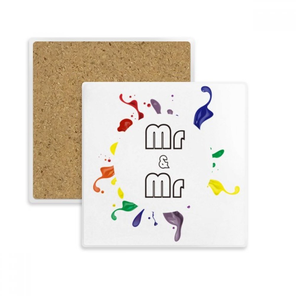 Tasse Porte Absorbent Pierre LGBT dessous de verre multicolor pour table