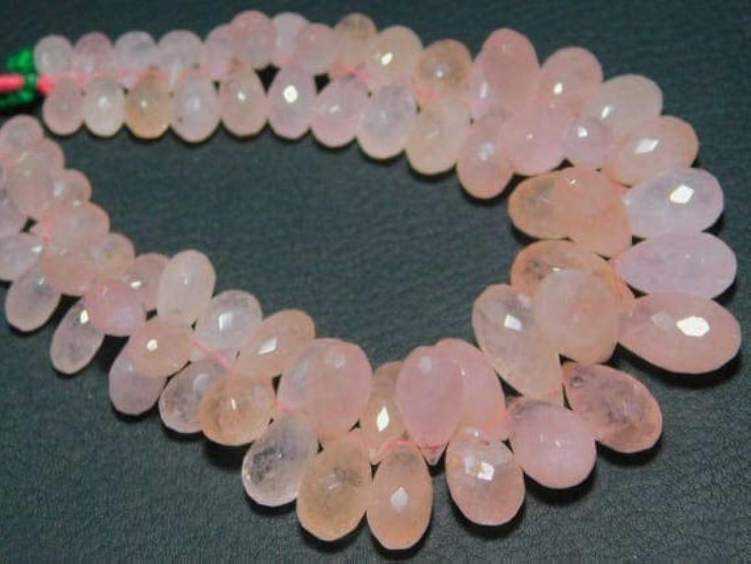 Morganite multi aquamarine en gouttes facettées pour la création de bijoux artisanaux