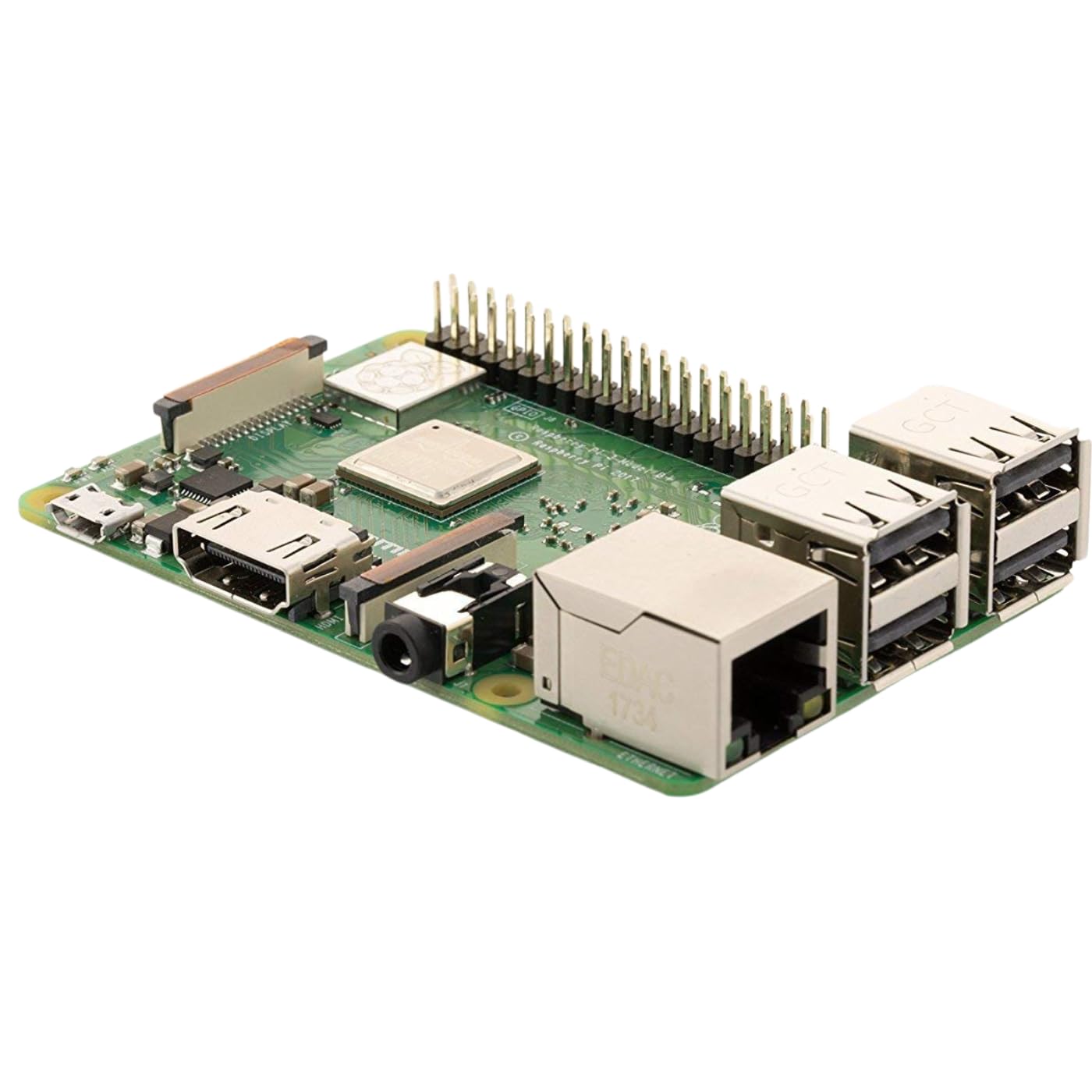 robocraze rc-a-752 pi 3 model b+ motherboard (new -launch) | quad-core single board computer with wifi & bluetooth 4.2 | 1gb ram | gigabit ethernet | dual-band wireless