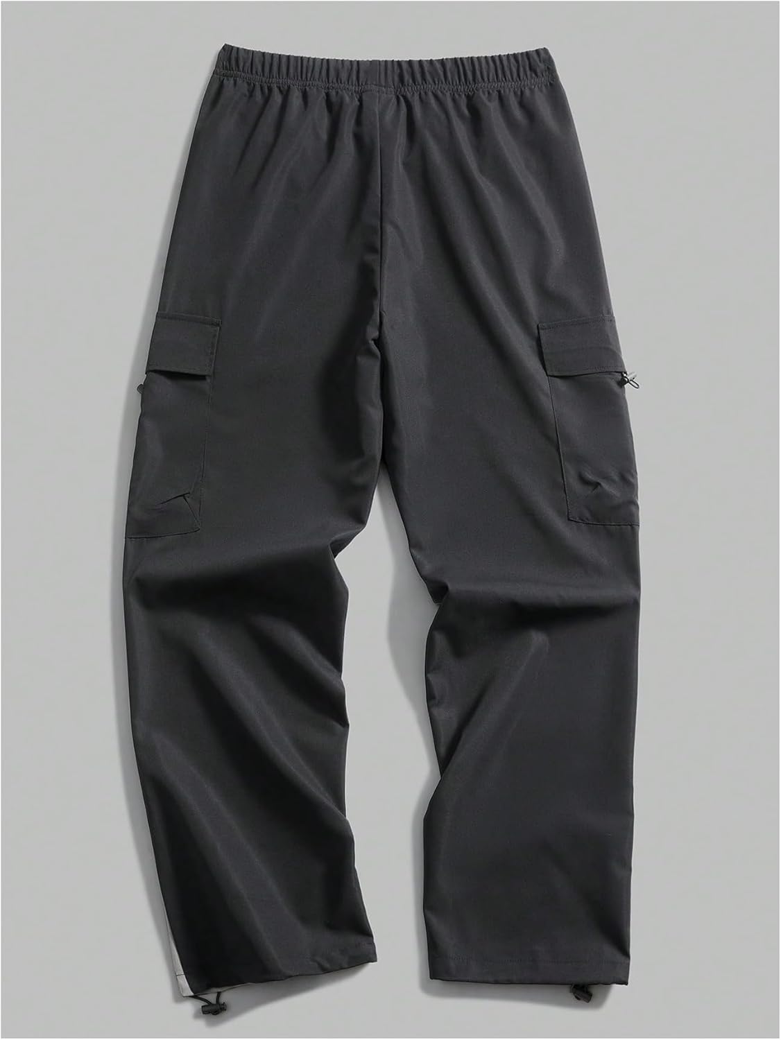 Men's Y2K Baggy Wide Baggy Pants Striped Drawstring Elastic Waist Cargo Pants Parachute Trousers Streetwear - Image 3